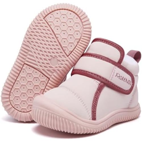 MORENDL Toddler Snow Boots Baby Booties Infant Winter Shoes First Walking Shoes