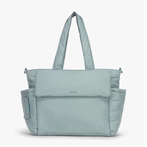 Diaper Tote Bag with Laptop Sleeve - OATMEAL