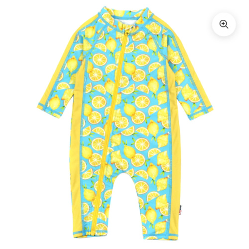 Sunsuit - Long Sleeve Romper Swimsuit | "Lemons"
