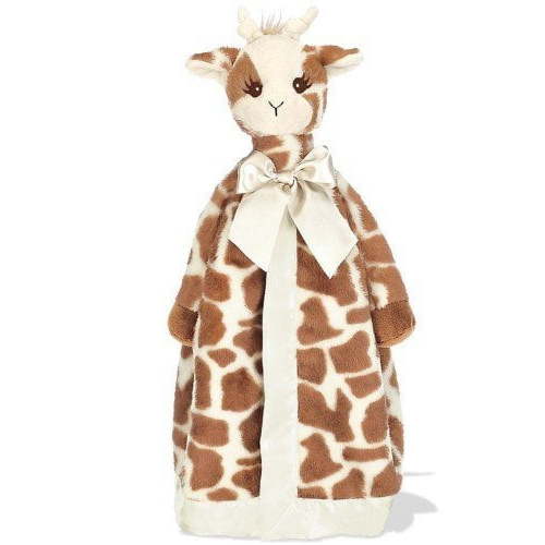 Bearington Baby Patches Snuggler, 15 Inch Giraffe Plush Stuffed Animal Security Blanket Lovey for Babies