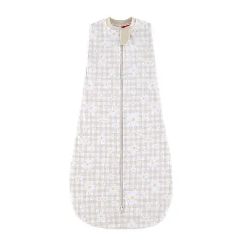 Bilbi Swaddle 0.2 Tog Gingham Daisy Size 0-3 Months | Baby Bunting AU