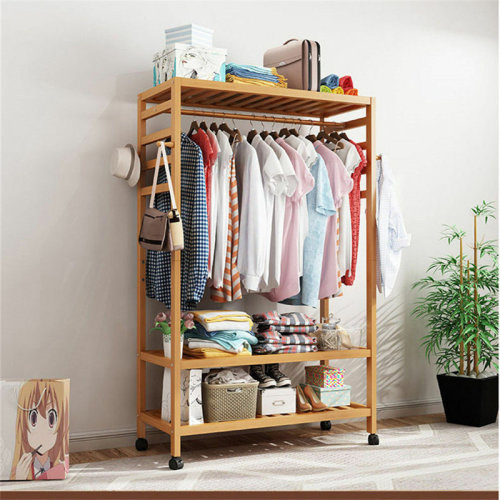 The Twillery Co.® Liev 30.91" W Rolling Clothes Racks & Garment Racks & Reviews | Wayfair