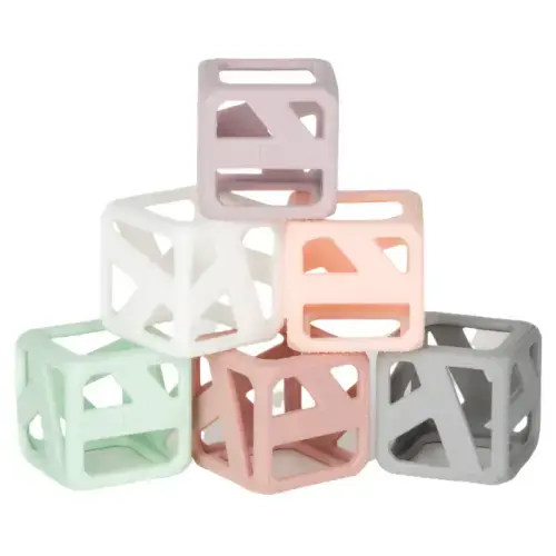 Stack N Chew Cubes - Pastel by Malarkey Kids