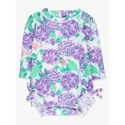 Floral Long Sleeve One Piece Rash Guard