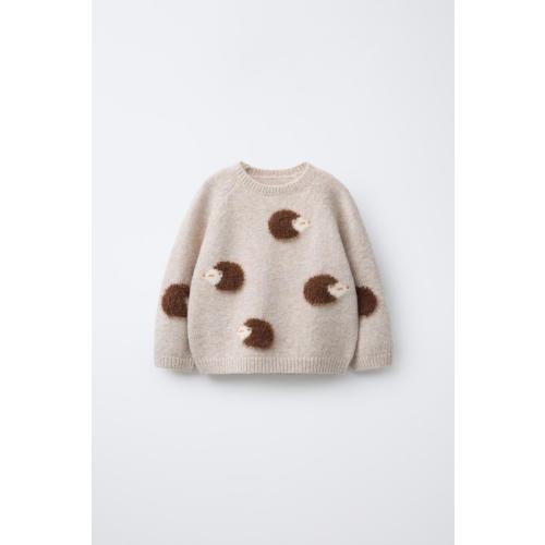 HEDGEHOG KNIT JUMPER - Light beige | ZARA United States