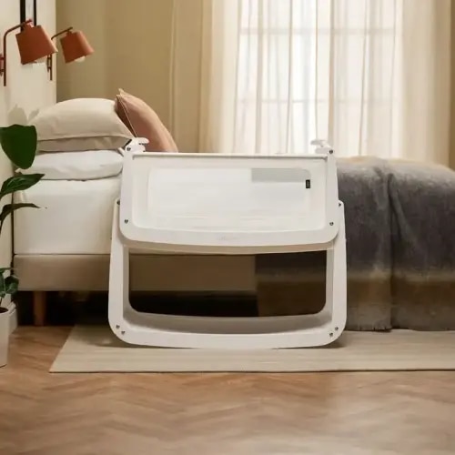SnuzPod 5 Bedside Bassinet- White - HipBabyGear