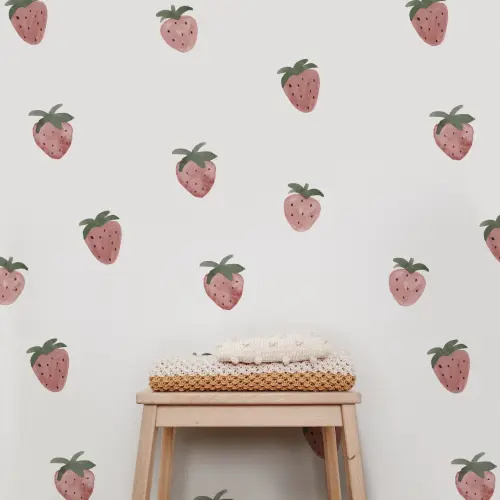 Strawberry Wall Decals - Muted Pink by Wallery – Project Nursery