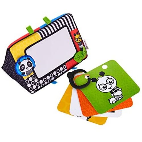 Baby Einstein Flip For Art High Contrast Floor Activity Mirror with Take Along Cards, Tummy Time Play, Newborn+