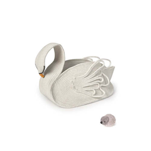 Swan Basket - White