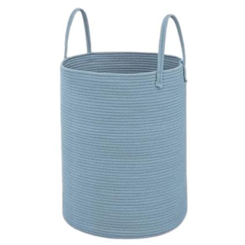 Home Collection Large Woven Laundry Basket Hamper 60L Blue