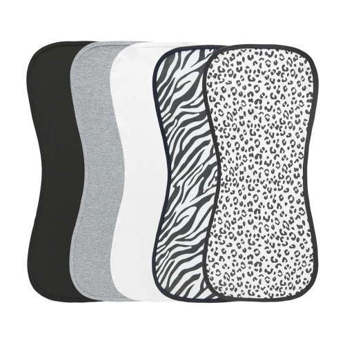 Dalrosia Baby Burp Cloths 5 Pack Burping Cloths for Babies Boys Girls Large 21''X10'' Extra Soft and Absorbent Flowers