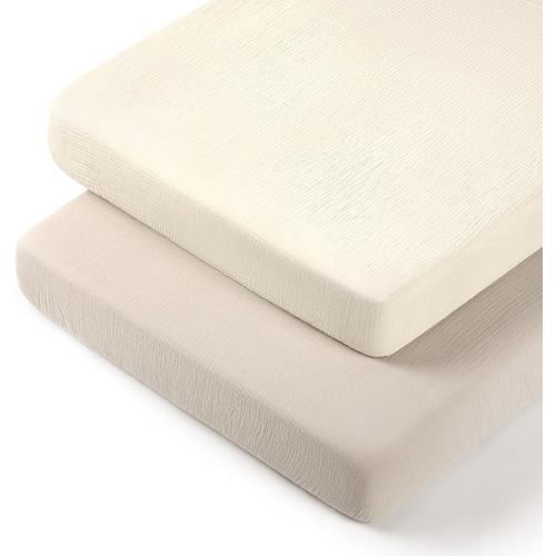 lulumoon Pack N Play Sheets: Soft & Breathable Playard Sheets for Boys and Girls - Fitted for Most Pack N Play and Playard Mattress