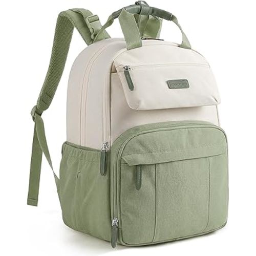 mommore Diaper Bag Backpack, Multi-pocket Large Diaper Bag Travel Essentials for Mom Dad, Quick Access Baby Bag with Insulated Pockets, Changing Pad, Stroller Straps