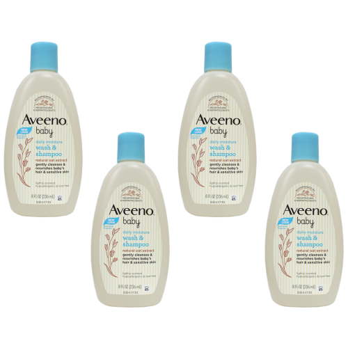 AVEENO Baby Wash and Shampoo 8 oz (Pack of 4)