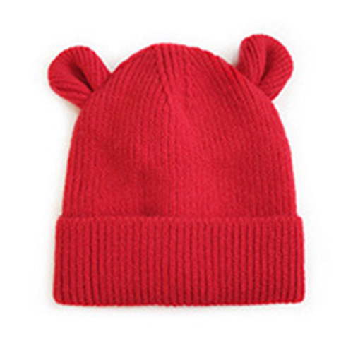 KONDYS Infant Baby Girls Boys Soft Warm Knit Hat Kids Winter Hat With Fleece Hood Cap Cute Lightweight Babys Caps