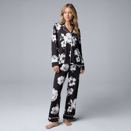 Women's Simply Vera Vera Wang 2-Piece Pajama Top & Pajama Bottoms Set