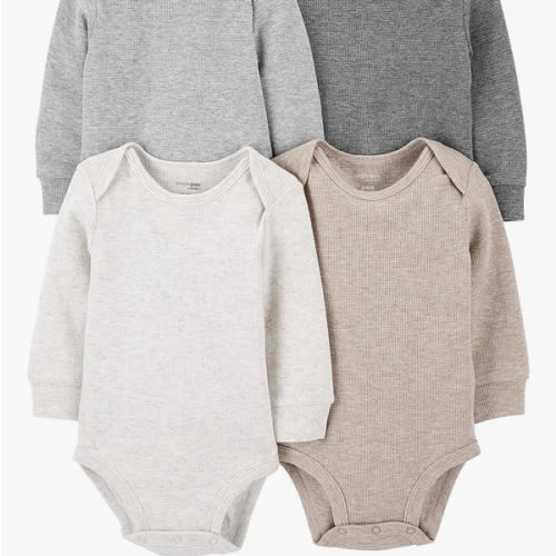 Simple Joys by Carter's Baby 4-Pack Long-Sleeve Thermal Bodysuit