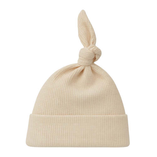 Organic Waffle Knot Beanie, Snow