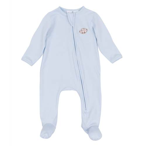 Baby Boy Football Zip Footie - Sports Baby Shower Gifts - Pima Cotton – Magnolia Baby