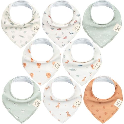 8pk Organic Baby Bandana Bibs, Baby Drool Bibs for Baby Boy, Girl, Baby Bibs for Infant, Newborn