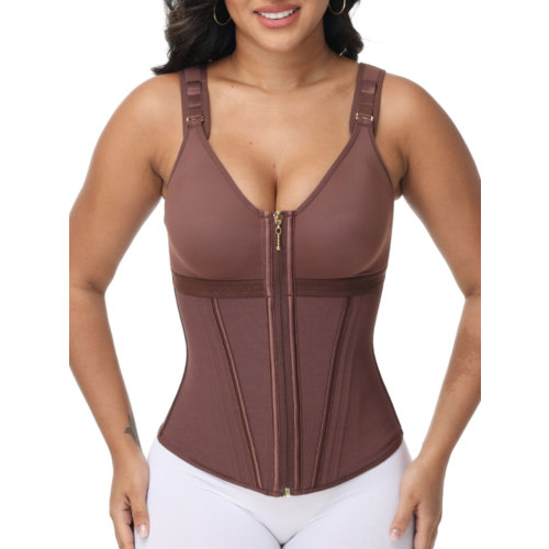 Extreme Latex Corset Waist Vest With Bra