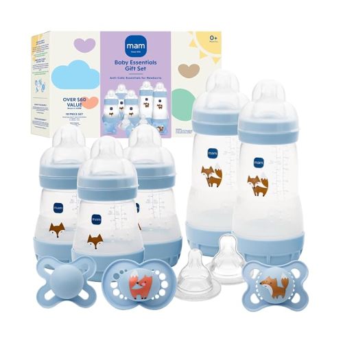 MAM Easy Start Anti-Colic 5 Baby Bottle & 3 Pacifier Newborn Gift Set