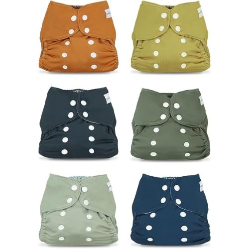 babygoal Baby Cloth Cover for Prefolds,Flats or Fitted Diapers– Adjustable, Reusable, Waterproof Swim Diaper Cover