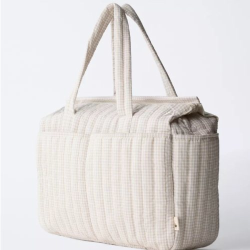 GINGHAM MATERNITY BAG