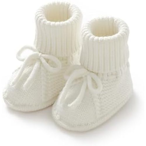 Baby Booties Newborn Sock Shoes Hand Knitting Crochet Infant Boy Girl Cozy Shoes Indoor Breathable Walking Shoes