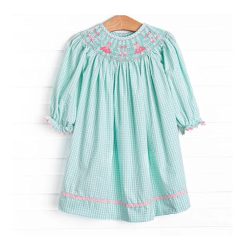 Recital Ready Smocked Bishop Dress, Mint – Stitchy Fish