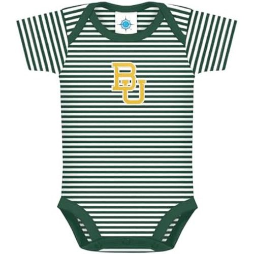 College Baby NCAA Infant Striped Bodysuit Short Sleeve - Unisex, (0-12 Mos)