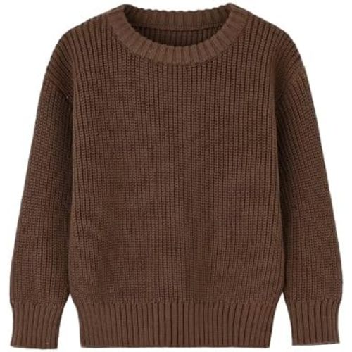 Toddler Baby Boys Girls Cotton Knitted Sweater Warm Soild Pullover Top Autumn Winter Outfits
