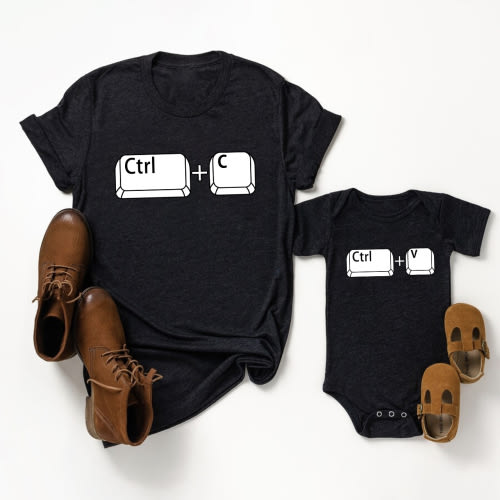 Matching First Dad and me Bodysuit &amp; Shirts (Ctrl C&amp;Ctrl V)