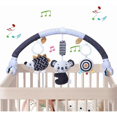 Pau1Hami1ton Baby Stroller Arch Toys, Car Seat Toys,Bouncer Toy Bar/Mobile for Bassinet,Adjustable Baby Hanging Toys Fit for Crib Bed,Stroller,Car Seat.S-19(Koala)