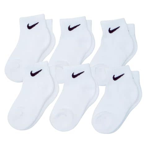 Nike Newborn Baby Ankle Socks with Logo  6-Pair Gift Set, Soft Cotton Blend for Everyday Wear and Comfort