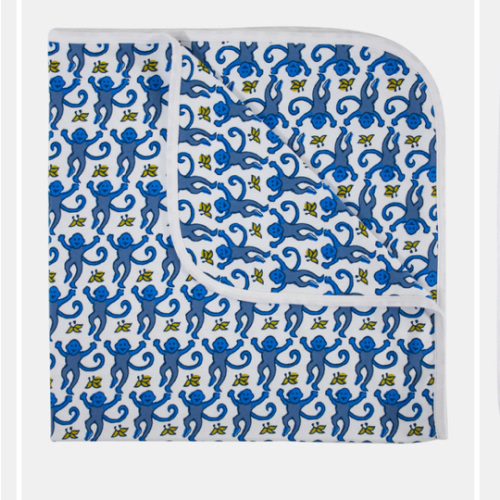 Infant Monkey Receiving Blanket