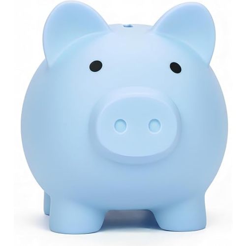 Piggy Bank for Sbrvaniy Piggy Coin Banks for Boys and Girls My First Unbreakable Plastic Money Bank S/M/L Size Decoration Savings Christmas, Easter, Birthday Gift