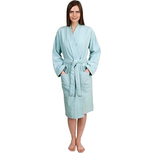 TowelSelections Womens Robe Cotton Kimono Bathrobe for Women Knee Length Terry Cloth Towel Robes for Women XS to 4X