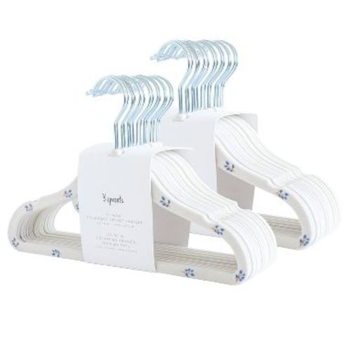3 Sprouts Kids & Baby Velvet Hangers 30 pack - Blueberry & Cream