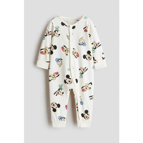 PRINTED COTTON PAJAMA JUMPSUIT
