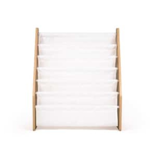 Journey SuperSize 6-Tier Kids 30 in. Book Rack, White/Natural Wood