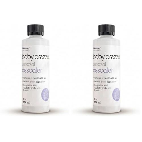 Baby Brezza Descaler 8 oz. Made in USA. Universal Descaling Solution and other appliances. Removes mineral build-up and extends your machine’s lifespan, (Pack of 2)