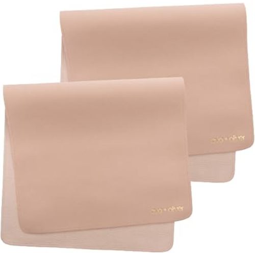 Vegan Leather Baby Changing Mat 16x30in, Wipeable, Foldable, Pink/Pink