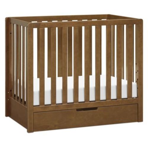 Carter's by daVinci Colby 4-in-1 Convertible Mini Crib with Trundle Drawer - Walnut