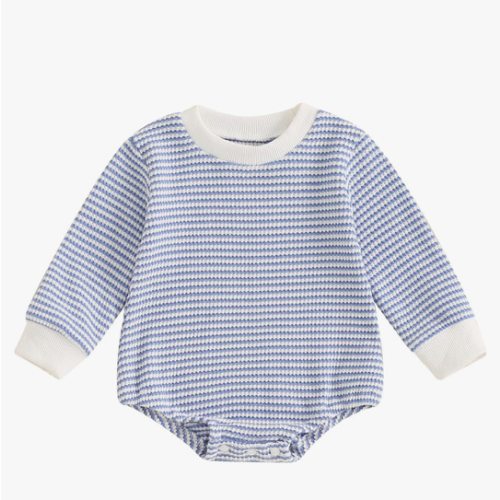 VISGOGO Unisex Baby Boy Girl Romper Waffle Newborn Infant Onesie Clothes Long Sleeve Bubble Oversized Romper Bodysuit Top