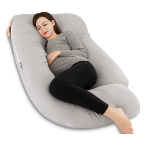 Alwyn Home Pregnancy Pillow, Full Body Maternity Pillow 55 Inch, With Removable Washable Cover - Sleep Support For Legs, Back, Neck, Shoulder, Hips, Belly For Pregnent (Cooling Cover) | Wayfair
