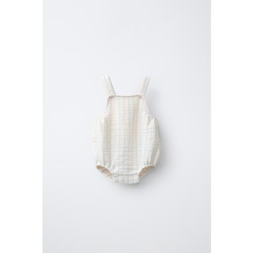 1-3 months STRIPED ROMPER - Ecru | ZARA United States