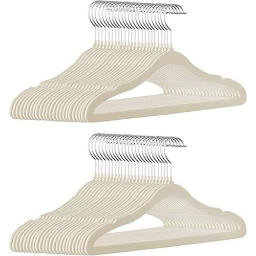 GoodtoU Kids Hangers Velvet 50 Pack 14" - Kids Felt Hangers Non Slip Toddler Hanger Childrens Hanger for Kid