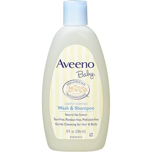 Aveeno Baby Wash & Shampoo For Hair & Body, Tear-Free, 8 fl. Oz