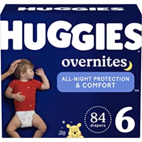 Amazon.com: Overnight Diapers Size 6 (35+ lbs), Huggies Overnites Nighttime Baby Diapers, 42 Diapers (Pack of 2), Total 84 Ct : Everything Else